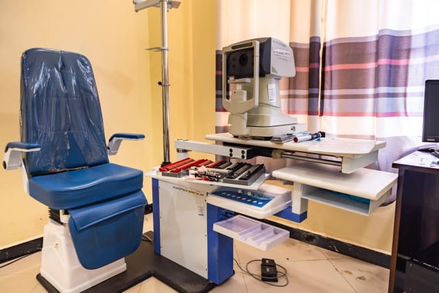 Medical equipment room with advanced diagnostic and treatment machinery